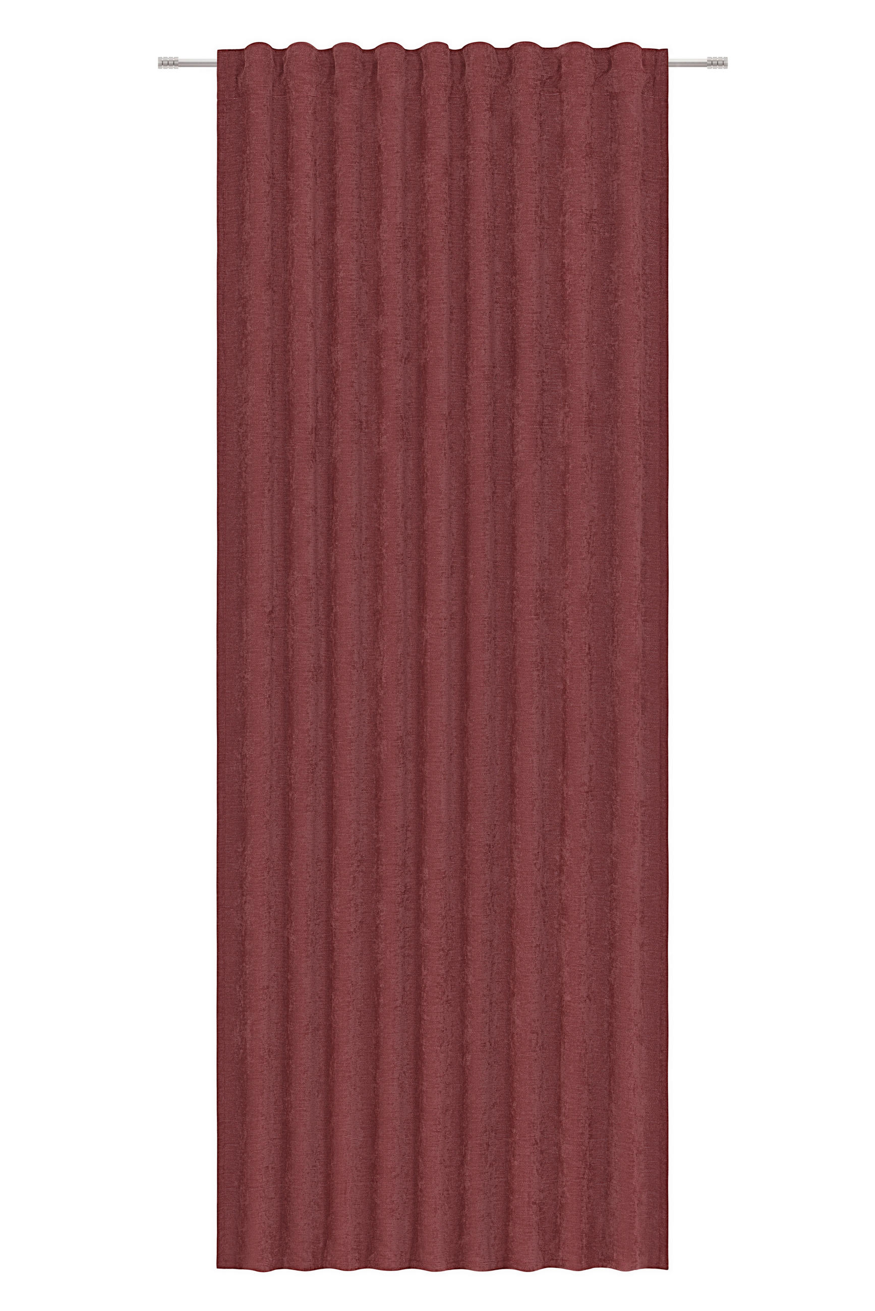 GARDINLÄNGD ej transparent  - mörkröd, Klassisk, textil (140/245cm) - Esposa