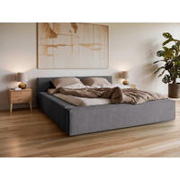 POLSTERBETT Lattenrost, Bettkasten Grau 200/200 cm  - Schwarz/Naturfarben, Basics, Holz/Kunststoff (200/200cm) - Livetastic