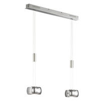 LED-HÄNGELEUCHTE    - Nickelfarben, Design, Metall (21/65cm) - Fischer & Honsel