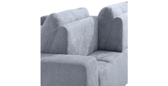 ECKSOFA Grau Flachgewebe  - Grau, Design, Textil/Metall (188/260cm) - Hom`in