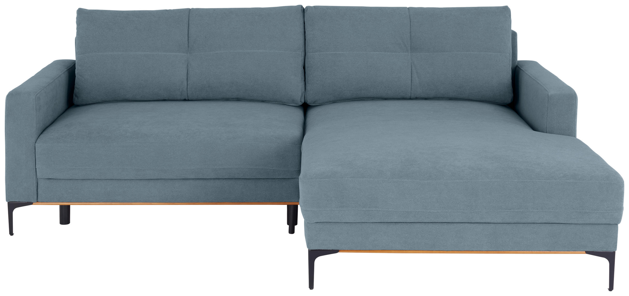 ECKSOFA Hellblau  - Schwarz/Hellblau, MODERN, Textil/Metall (238/162cm) - Ondega