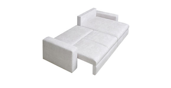 ECKSOFA in Chenille Creme  - Creme/Schwarz, KONVENTIONELL, Kunststoff/Textil (292/150cm) - Hom`in