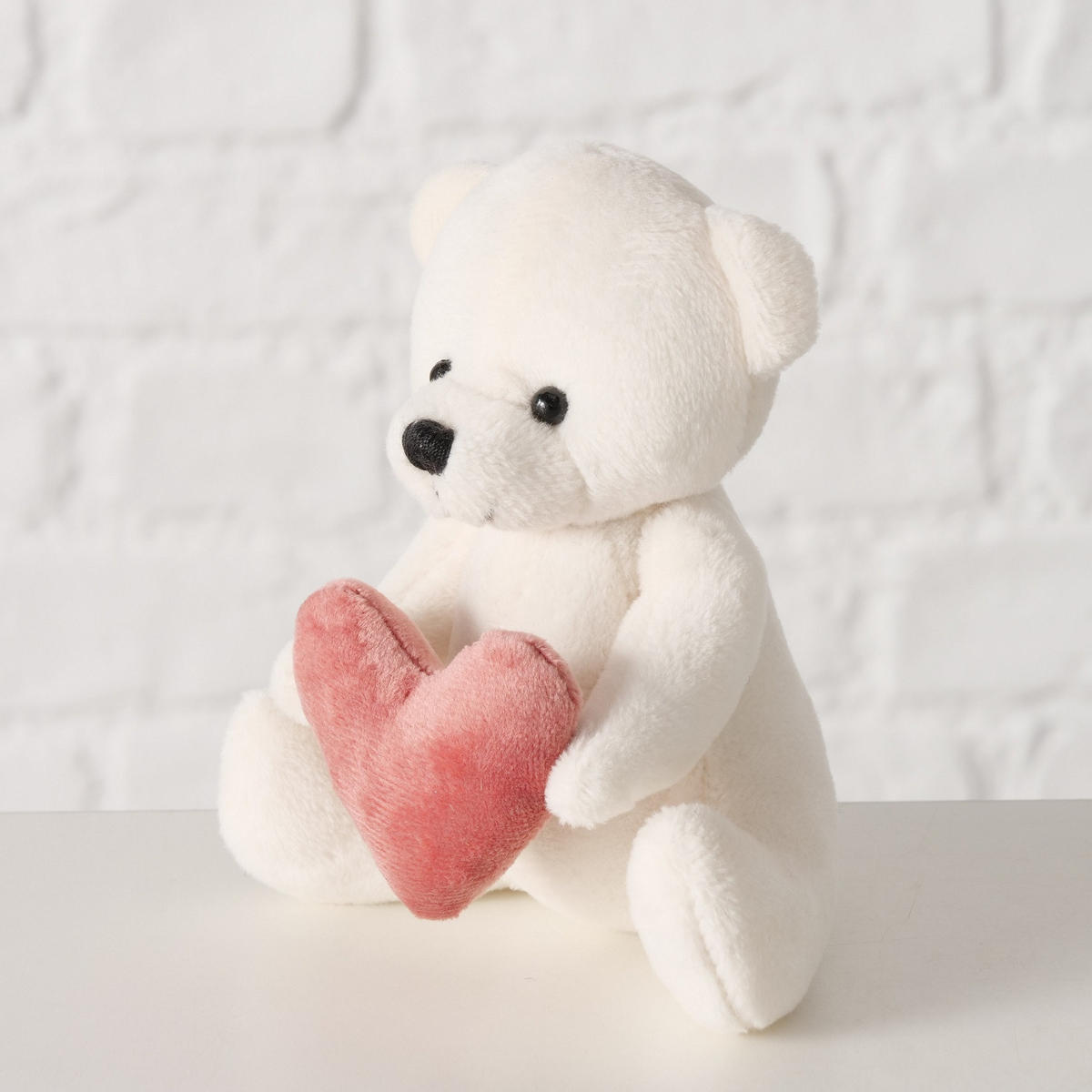 KUSCHELTIER 7/10/10,7 cm  - Creme/Rosa, Basics, Textil (7/10/10,7cm)