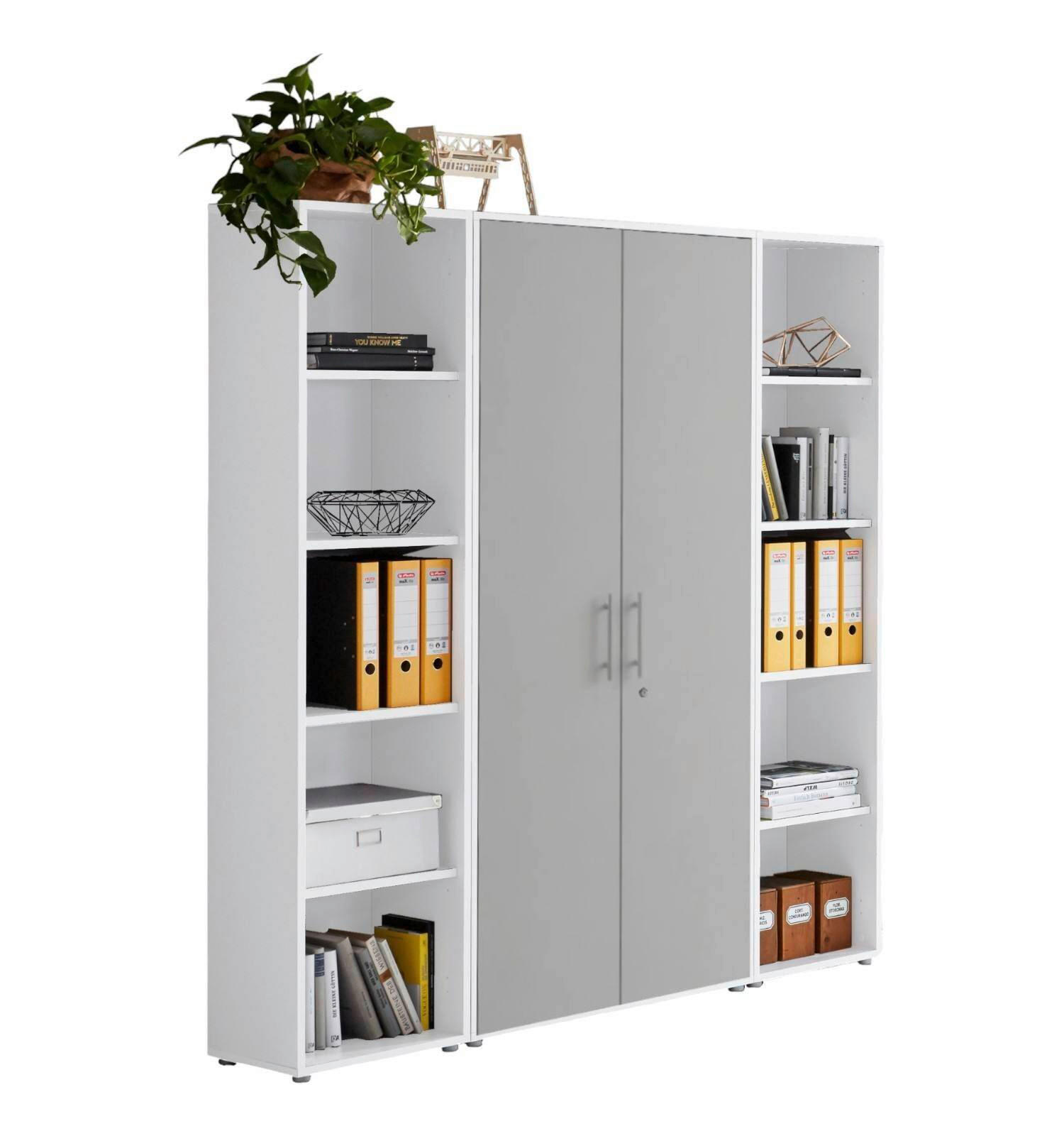 AKTENSCHRANK 172,6/185,6/33 cm  - Hellgrau/Weiß, MODERN, Holzwerkstoff (172,6/185,6/33cm) - MID.YOU