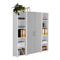 AKTENSCHRANK 172,6/185,6/33 cm  - Hellgrau/Weiß, MODERN, Holzwerkstoff (172,6/185,6/33cm) - MID.YOU