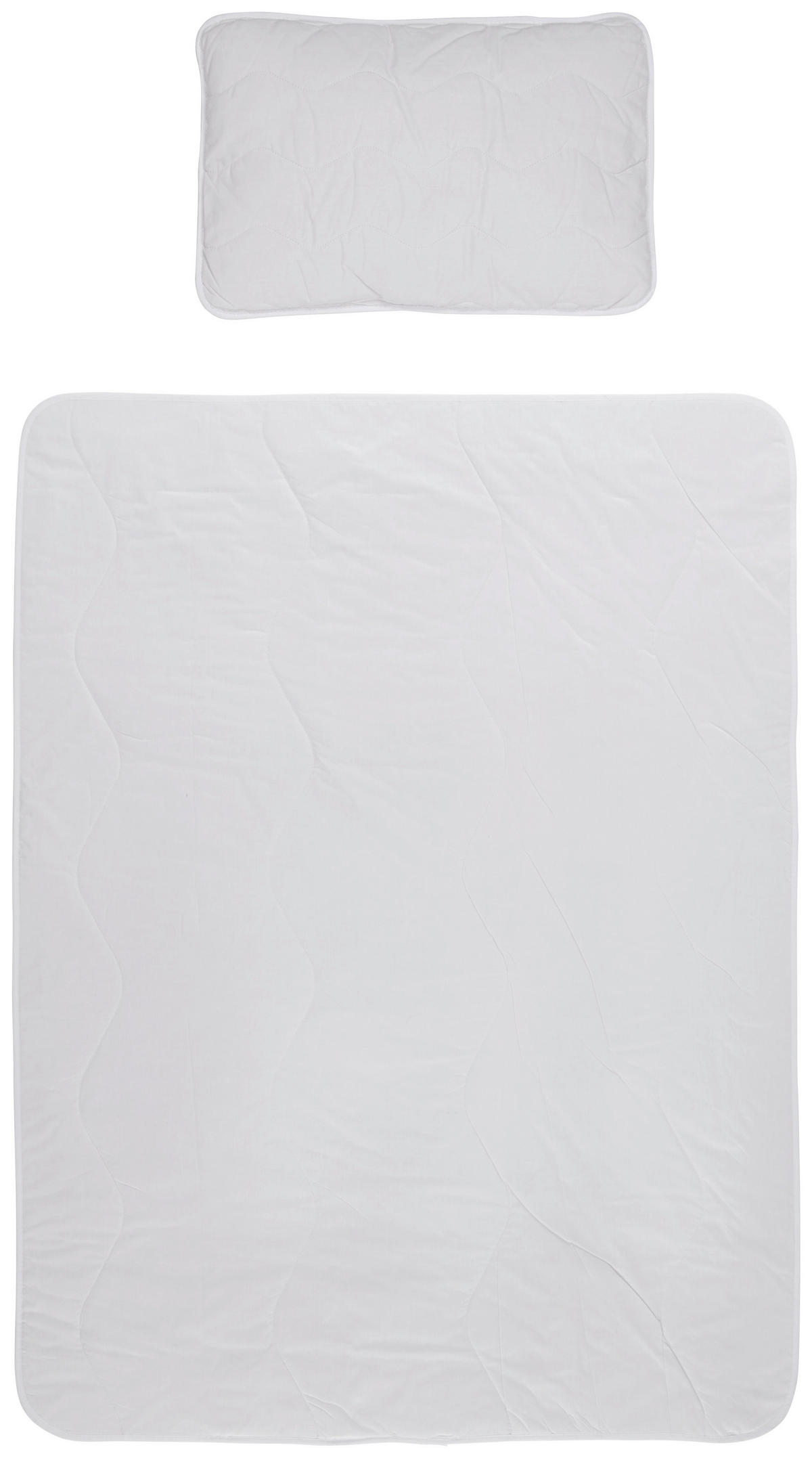 DĚTSKÁ PŘIKRÝVKA S POLŠTÁŘEM, 100/135 cm - bílá, Basics, textil (100/135cm) - Avelia
