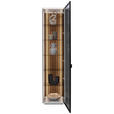 VITRINE  in furniert Eiche Anthrazit, Weiß, Eichefarben - Eichefarben/Anthrazit, Design, Glas/Holz (45,8/198,6/40cm) - Dieter Knoll