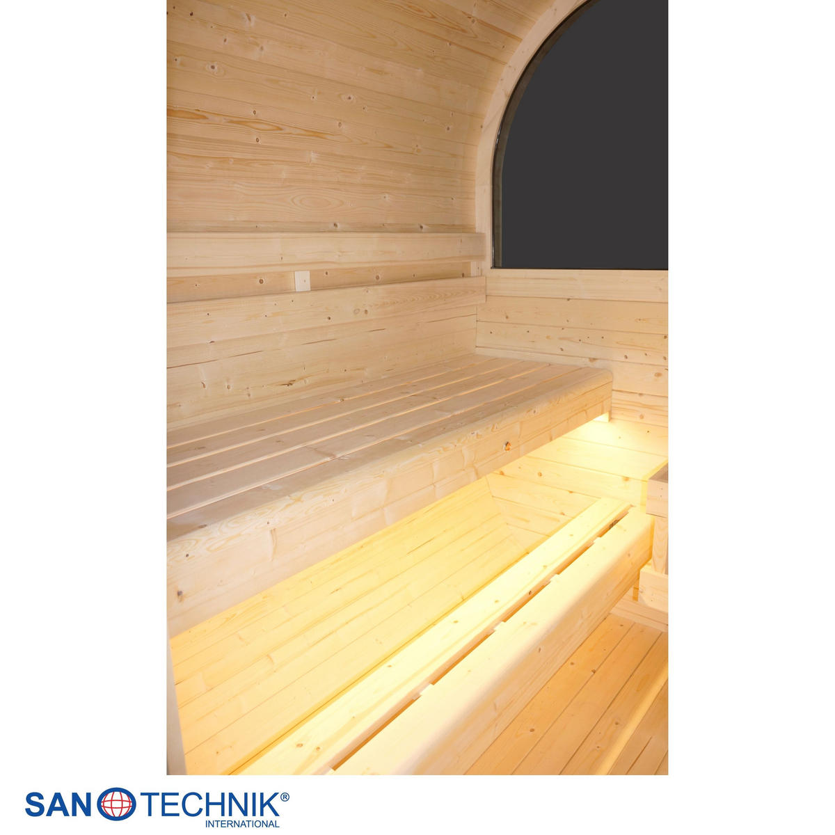 SAUNA für 6 Personen Hanko  - Fichtefarben, KONVENTIONELL, Holz (210/180/210cm) - Sanotechnik