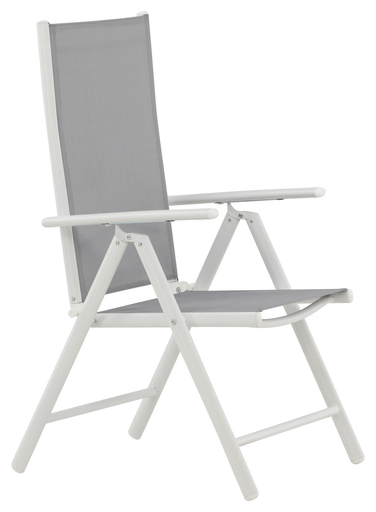 UTESTOLAR SET i metall, textil grå, vit  - vit/grå, Klassisk, metall/textil (55/108/62cm) - Gardenson