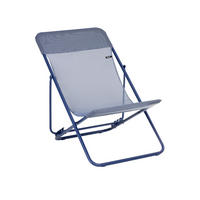 STRANDSTUHL Stahl Dunkelblau  - Dunkelblau, Basics, Textil/Metall (62/77-91/76-82cm) - Lafuma Mobilier