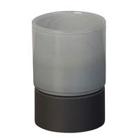 AKKU-TISCHLEUCHTE Ariva Pro 9,5/14,5 cm  - Graubraun/Hellgrau, Design, Glas/Metall (9,5/14,5cm)