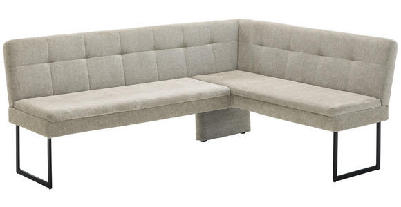 ECKBANK 213/155 cm  in Beige  - Beige/Schwarz, Design, Textil/Metall (213/155cm) - Novel