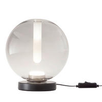 LED-TISCHLEUCHTE Wengen 22/22 cm   - Hellgrau/Schwarz, Trend, Glas/Metall (22/22cm) - Fabas Luce