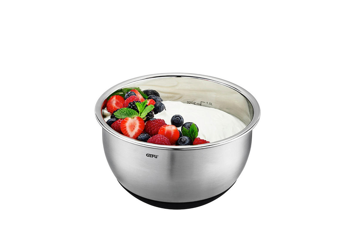 SCHÜSSEL MUOVO 16 cm   - Edelstahlfarben/Transparent, Design, Kunststoff/Metall (16cm) - Gefu