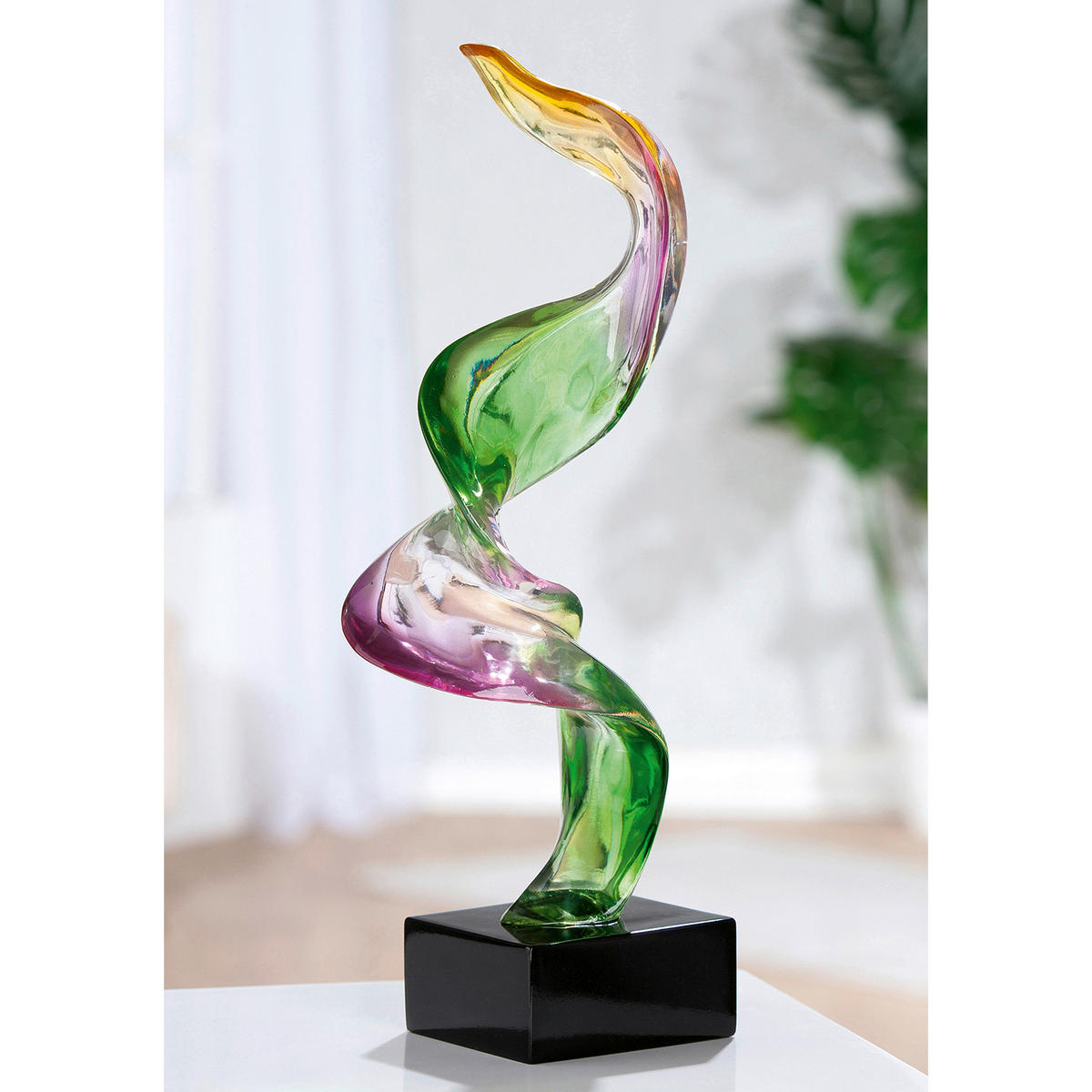 SKULPTUR - Multicolor/Schwarz, Basics, Kunststoff (16/40,5/9,5cm)