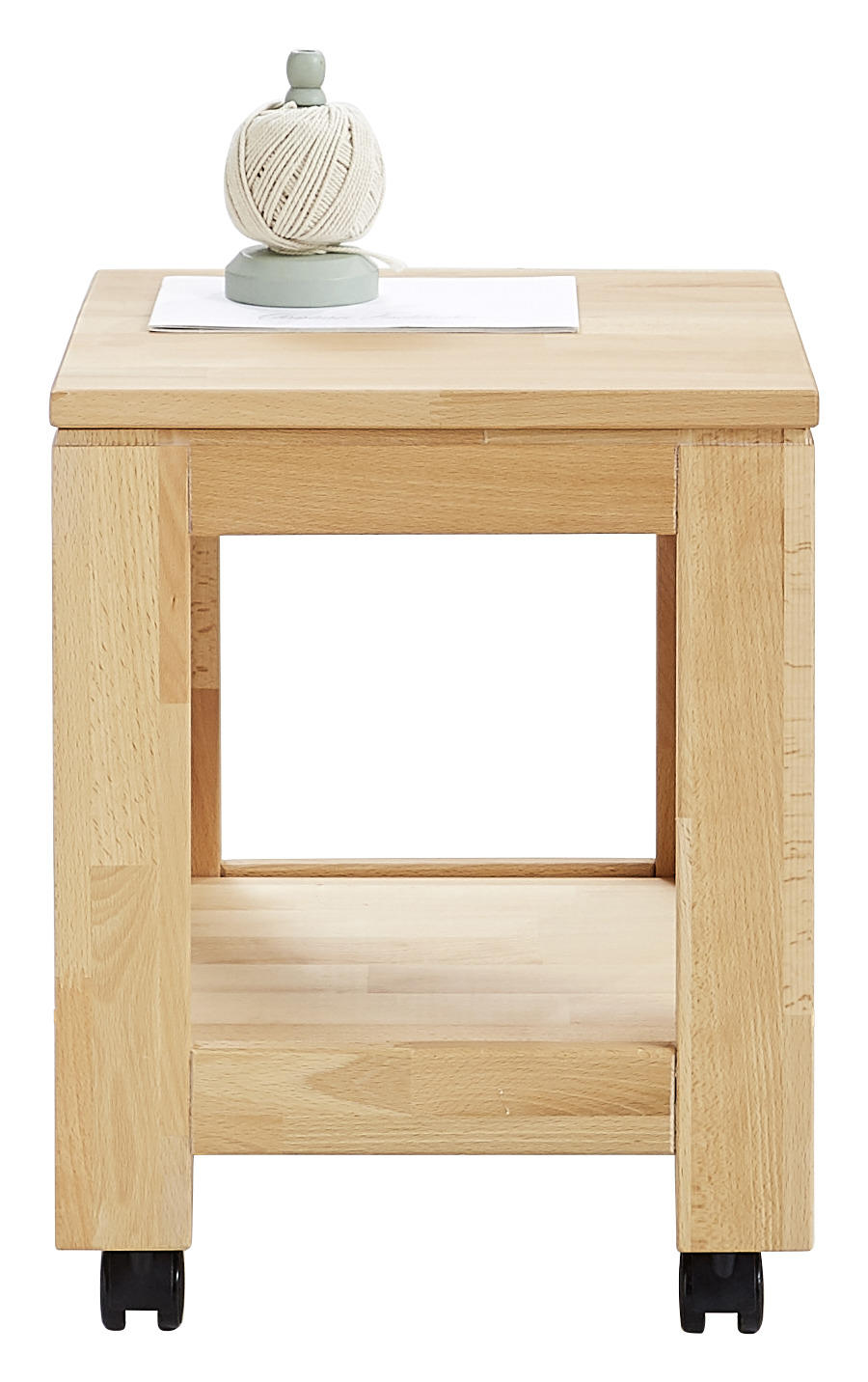 BEISTELLTISCH 35,5/35,5/46 cm Kernbuche massiv Buchefarben quadratisch  - Buchefarben, KONVENTIONELL, Holz/Kunststoff (35,5/35,5/46cm) - Linea Natura