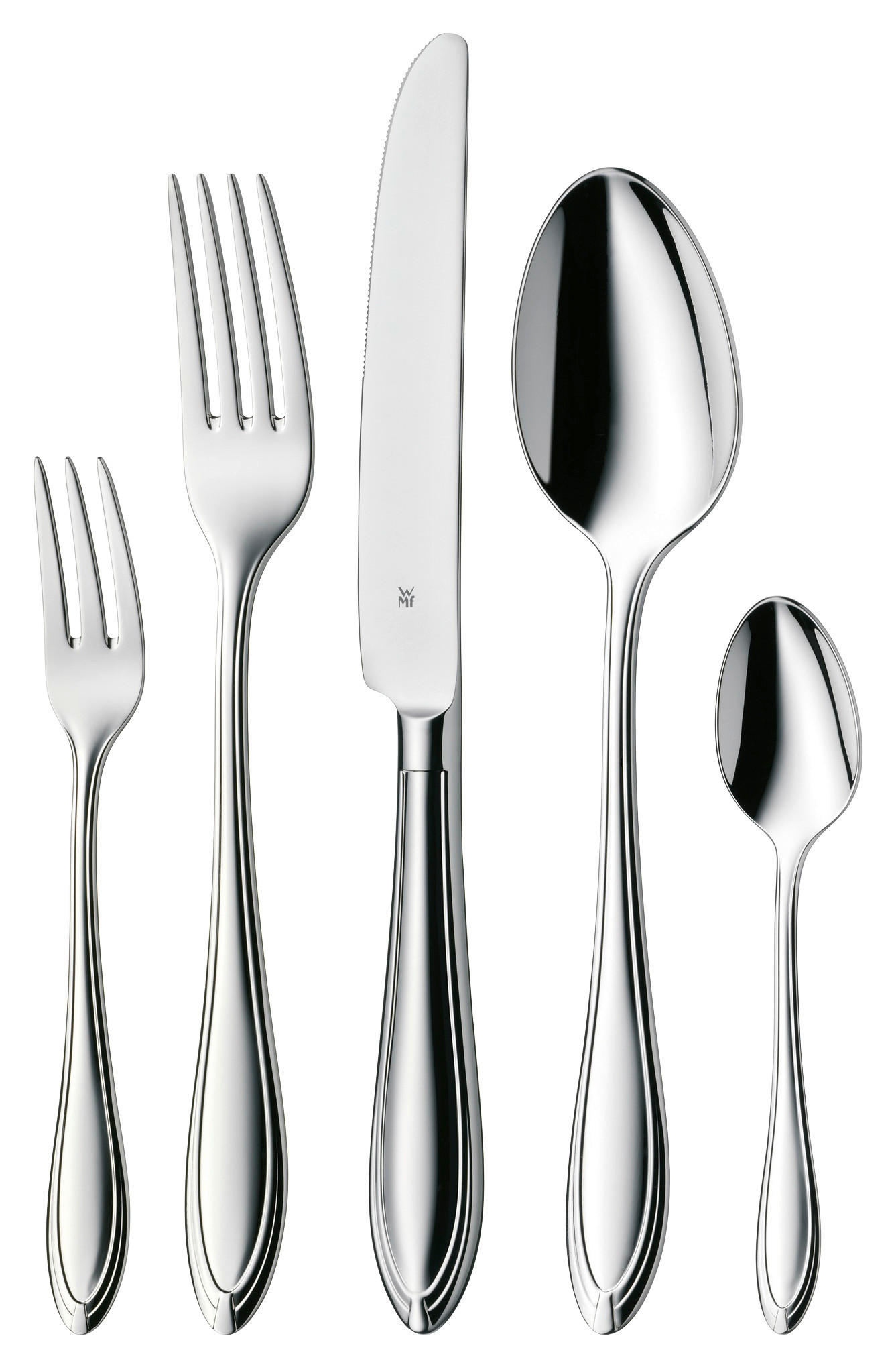 BESTECKSET Verona 30-teilig Edelstahl  für 6 Personen  - Edelstahlfarben, Design, Metall - WMF