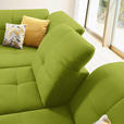 ECKSOFA in Chenille Limette  240/308 cm  - Limette/Schwarz, Design, Textil/Metall (240/308cm) - Xora