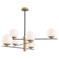 PENDELLEUCHTE  100/47,5/100 cm   - Weiss/Goldfarben, Trend, Glas/Metall (100/47,5/100cm) - MAYTONI