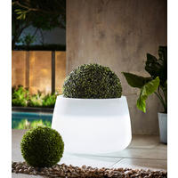 LED PFLANZGEFÄß CAMELIA 60 - Weiß, Design (59/39cm)
