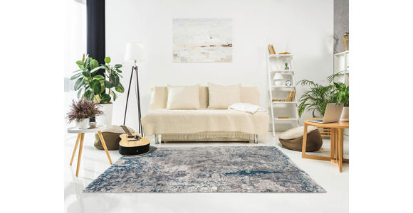 VINTAGE-TEPPICH 200/250 cm Timeline Quantum Grau, Petrol - Petrol/Grau, Design, Textil (200/250cm) - Novel