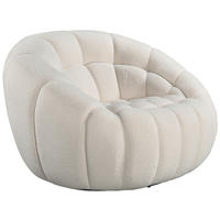SESSEL Struktur Creme    - Creme/Schwarz, Design, Textil (114/77/104cm) - Carryhome
