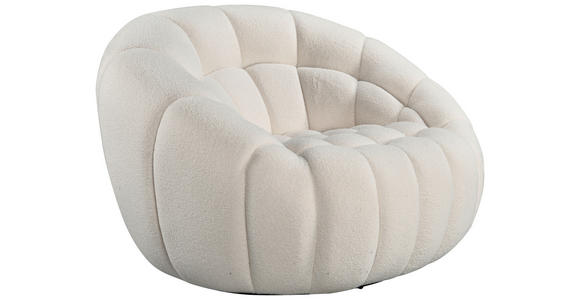 SESSEL Struktur Creme - Creme/Schwarz, Design, Textil (114/77/104cm) - Carryhome