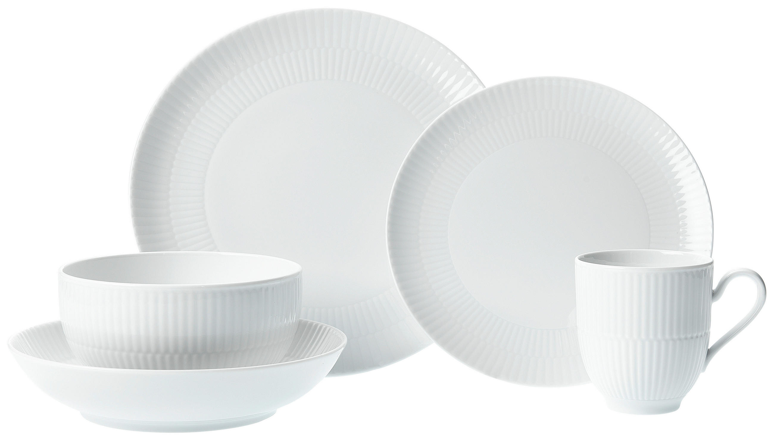 KOMBISERVICE Amina 20-teilig  - Weiss, Konventionell, Keramik - Seltmann Weiden