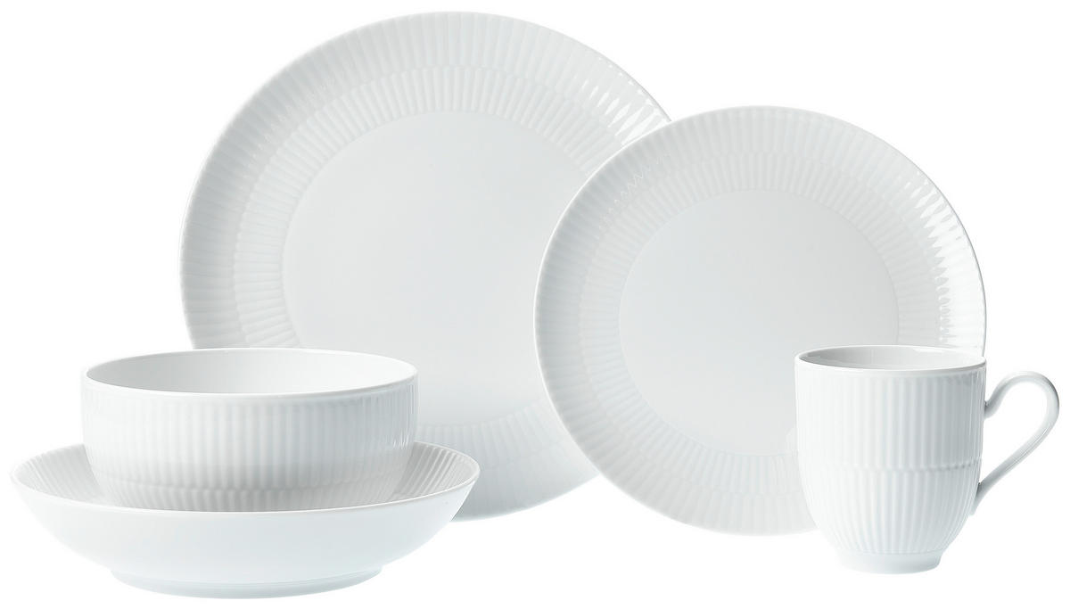 KOMBISERVICE Amina 20-teilig  - Weiss, Konventionell, Keramik - Seltmann Weiden