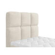 BOXBETT 90/200 cm,  in Beige, gepolstertes Kopfteil, Bettkasten, Topper, H3 = fest  - Beige/Schwarz, Design, Holzwerkstoff/Kunststoff (90/200cm) - Xora