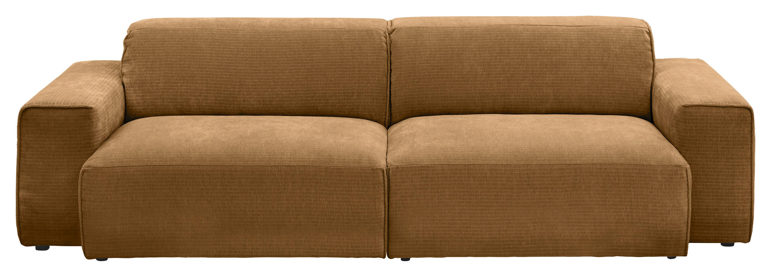 BIGSOFA in Chenille Braun  - Schwarz/Braun, Design, Kunststoff/Textil (238/71/101cm) - Pure Home Lifestyle
