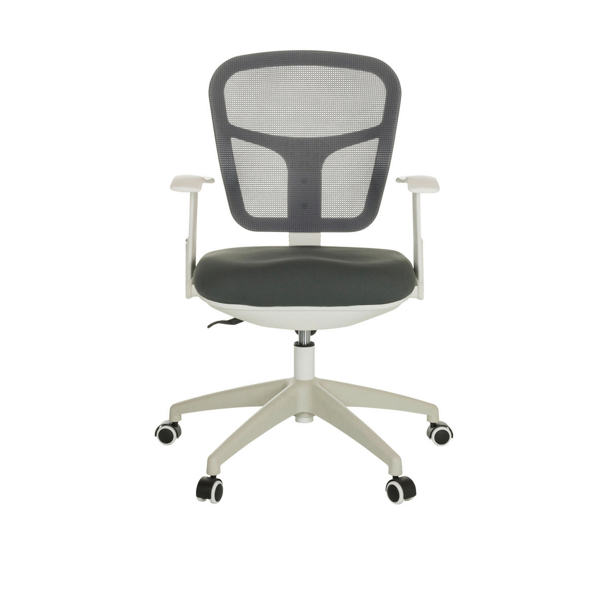 DREHSTUHL Grau  - Weiß/Grau, Basics, Kunststoff/Textil (68/90-97/68cm) - MID.YOU
