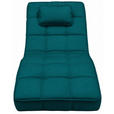 RELAXLIEGE Webstoff Petrol  - Petrol/Schwarz, Design, Textil/Metall (74/86/162cm) - Hom`in