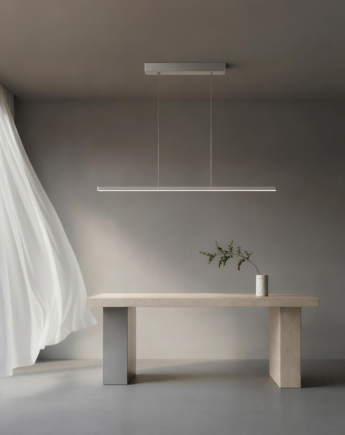 LED-HÄNGELEUCHTE Mia 93/1.8/40-180 cm   - Nickelfarben, Design, Metall (93/1.8/40-180cm) - Ambiente