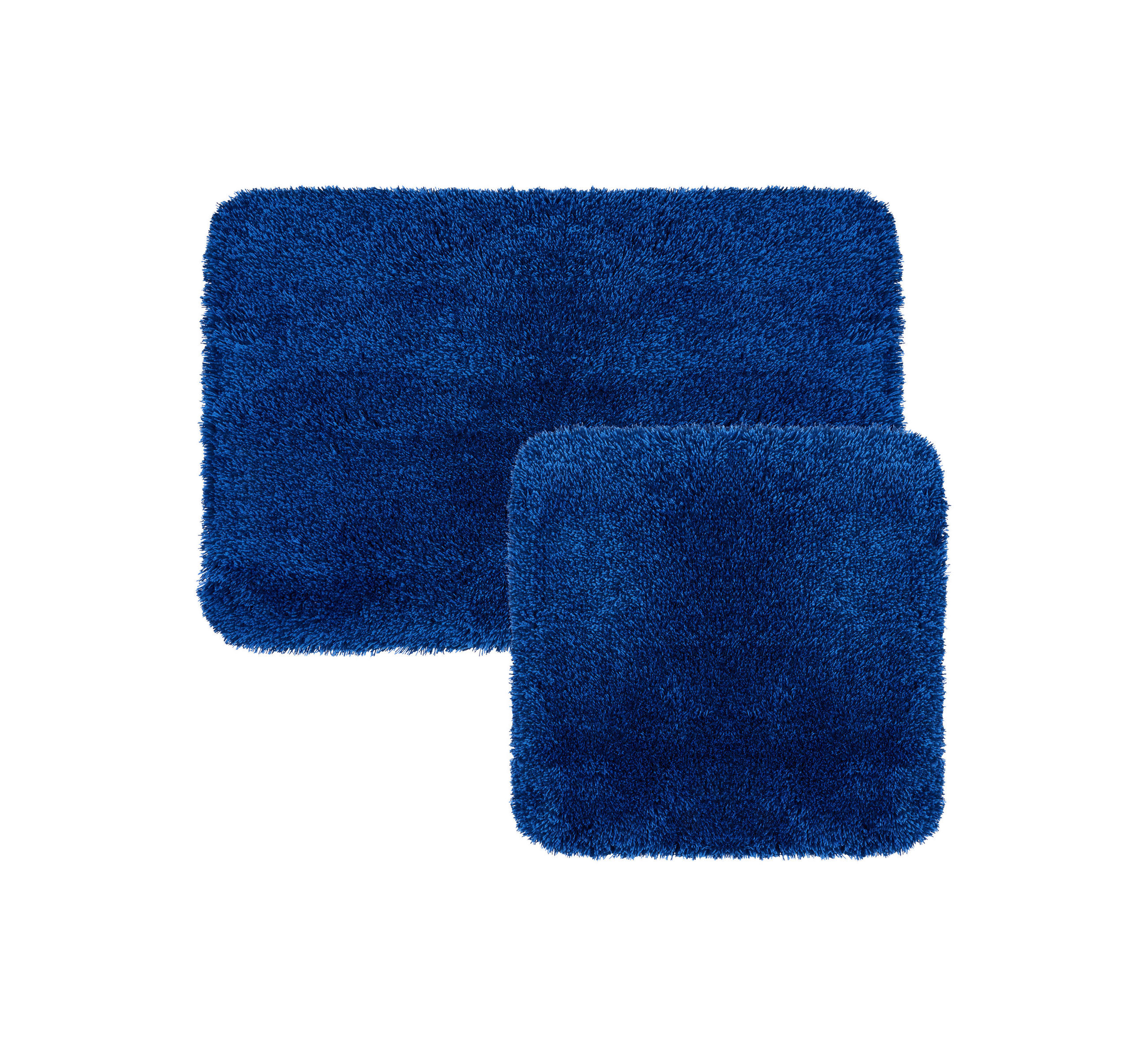 SADA KOUPELNOVÝCH PŘEDLOŽEK, 50x50/55x85 cm - modrá, Basics, textil/plast (50x50/55x85cm) - Kleine Wolke