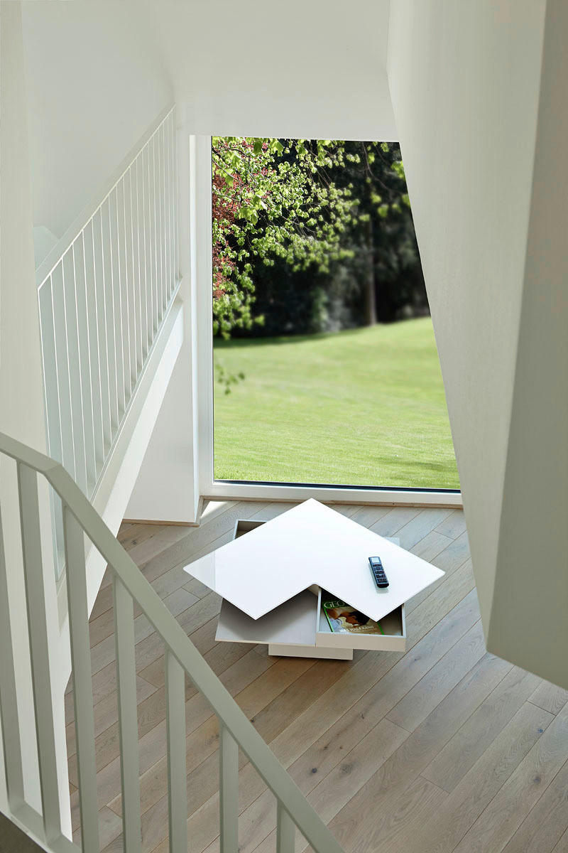 COUCHTISCH ESG, Optiwhite 85/85/35 cm quadratisch Weiß, Hellgrau  - Hellgrau/Weiß, Design, Glas/Holzwerkstoff (85/85/35cm)