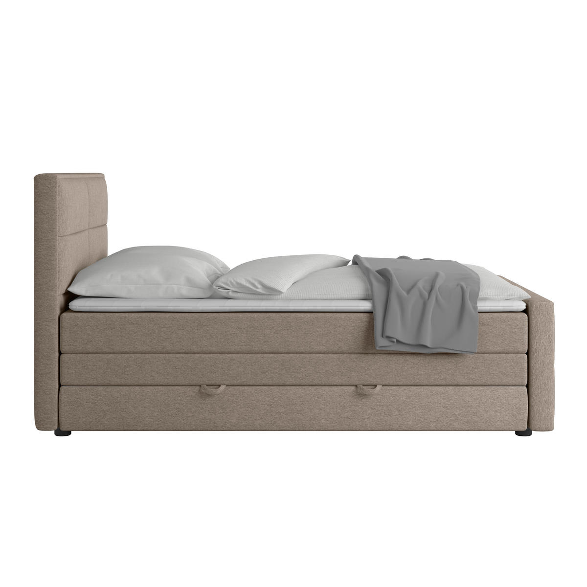 BOXSPRINGBETT 140/200 cm  in Beige  - Beige, Modern, Holz/Kunststoff (140/200cm) - MID.YOU