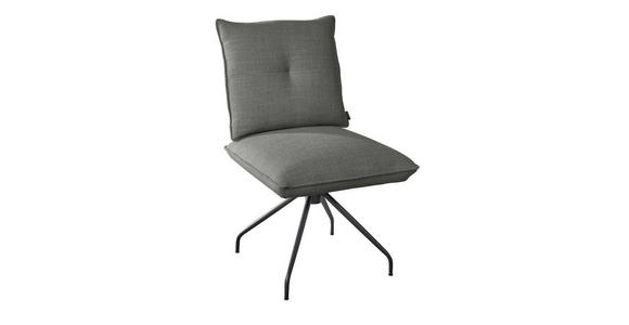 STUHL in Stahl Struktur Metall, Textil - Schwarz/Grau, Design, Textil/Metall (50/90/70cm) - Dieter Knoll