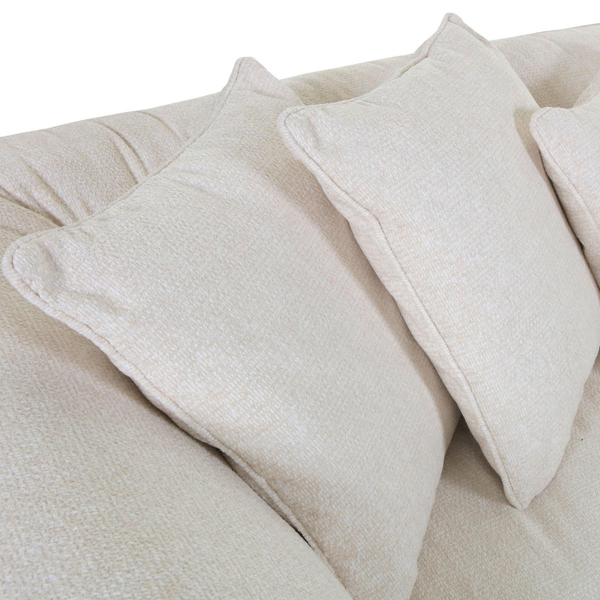 POHOVKA BIG SOFA, textil, krémová - černá/krémová, Konvenční, textil/plast (280/75/100cm) - Landscape