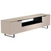LOWBOARD Schwarz, Sandfarben  210/51/45 cm  - Sandfarben/Schwarz, Design, Glas/Holzwerkstoff (210/51/45cm) - Moderano