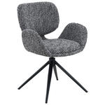 ARMLEHNSTUHL  Sitzfläche 360° drehbar, automatische Rückholfunktion Chenille  - Schwarz, Design, Textil/Metall (58,5/83,5/61,5cm) - Novel