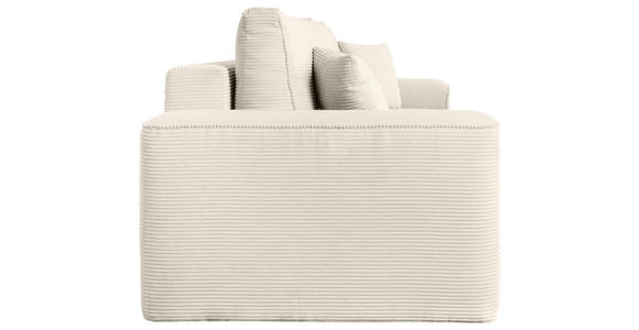 SCHLAFSOFA  mit Rücken echt, Armteil links, Armteil rechts Cord Creme  - Creme/Schwarz, Design, Kunststoff/Textil (261/95/108cm) - Xora