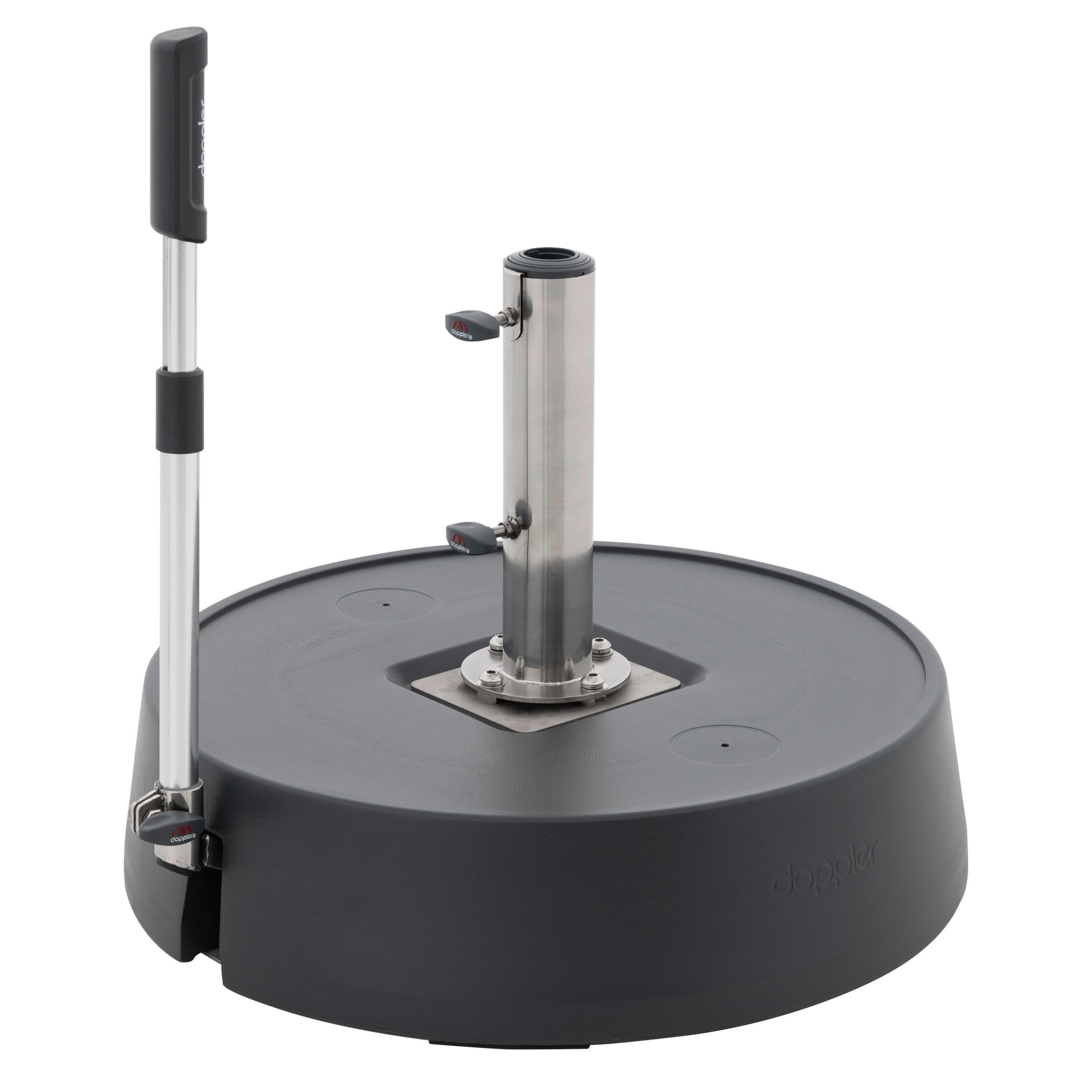 SONNENSCHIRMSTÄNDER Anthrazit  - Anthrazit, KONVENTIONELL, Stein (60/21/60cm) - Doppler