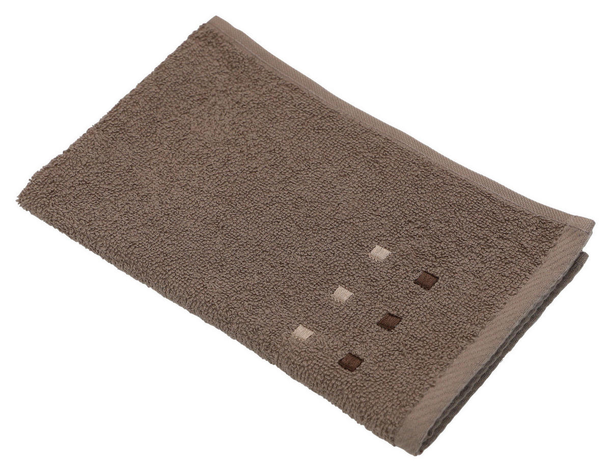 GÄSTETUCH QUATTRO Taupe 30/50 cm  - Taupe, Konventionell, Textil (30/50cm) - Esposa