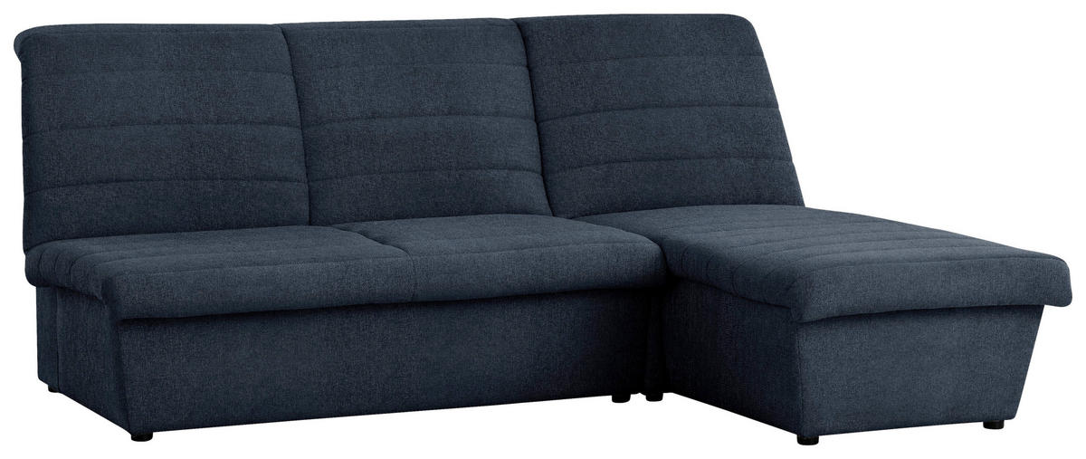 ECKSOFA Looks VIII Dunkelblau Webstoff  - Schwarz/Dunkelblau, Design, Kunststoff/Textil (214/168cm) - LOOKS by W.Joop