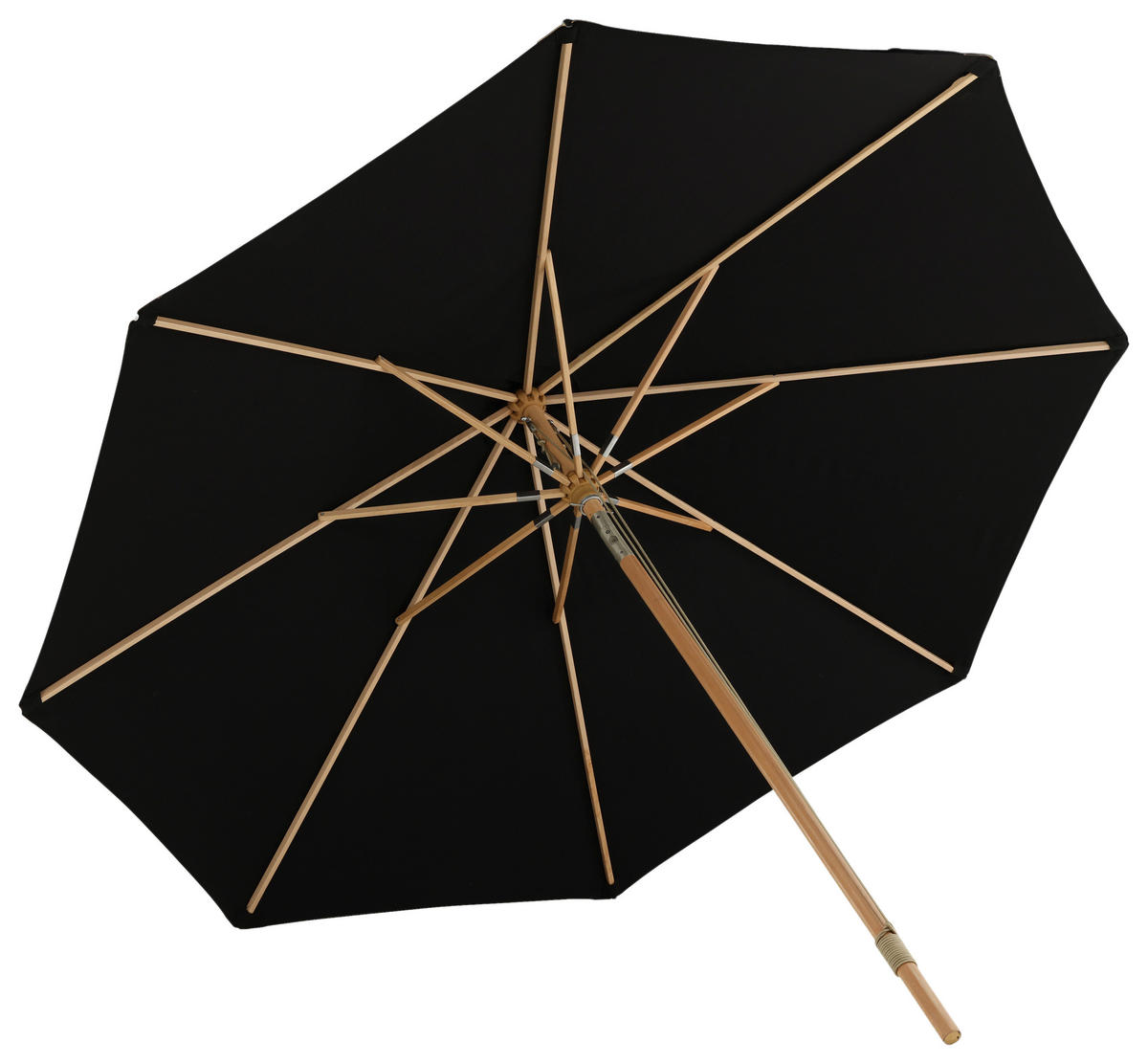SONNENSCHIRM 330 cm  - Schwarz, KONVENTIONELL (330/258/330cm) - Gardenson