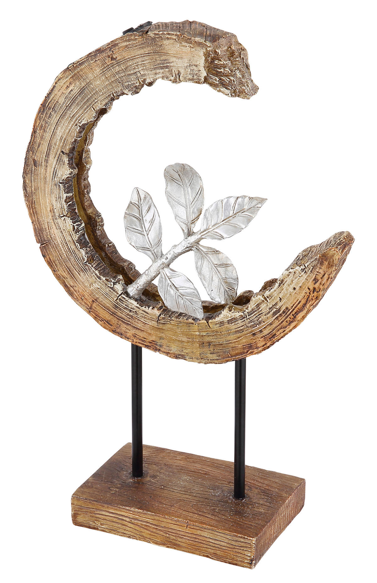 SOLARLEUCHTE - Silberfarben/Schwarz, Design, Kunststoff/Metall (24/10/52cm) - Globo