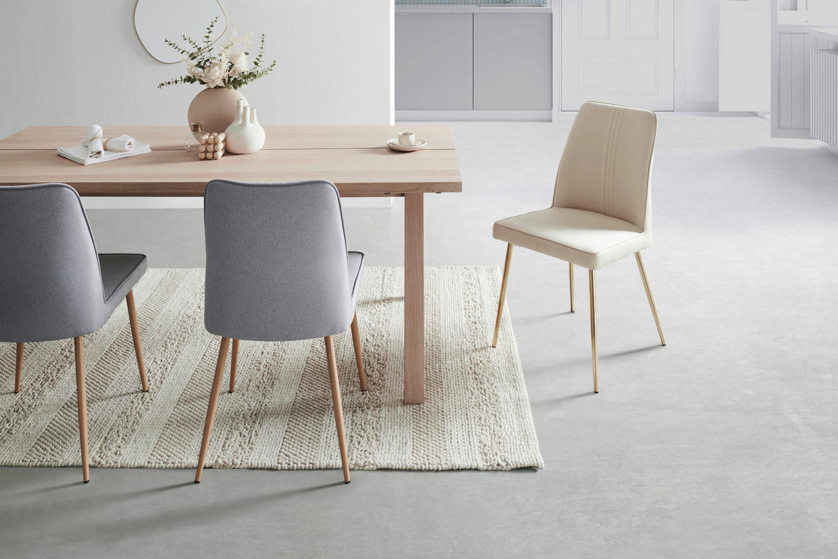 ŽIDLE, šedá - šedá/barvy dubu, Moderní, kov/textil (50/88/61cm) - Livetastic