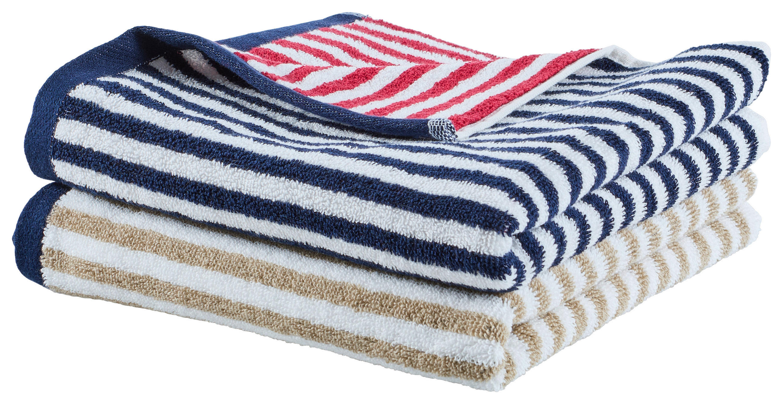 HANDTUCH Blau, Rot  - Blau/Rot, Textil (50/100cm) - Esposa