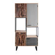 HIGHBOARD Grau, Akaziefarben, Hellbraun  88/180/40 cm  - Hellbraun/Schwarz, Design, Holz/Stein (88/180/40cm) - Carryhome